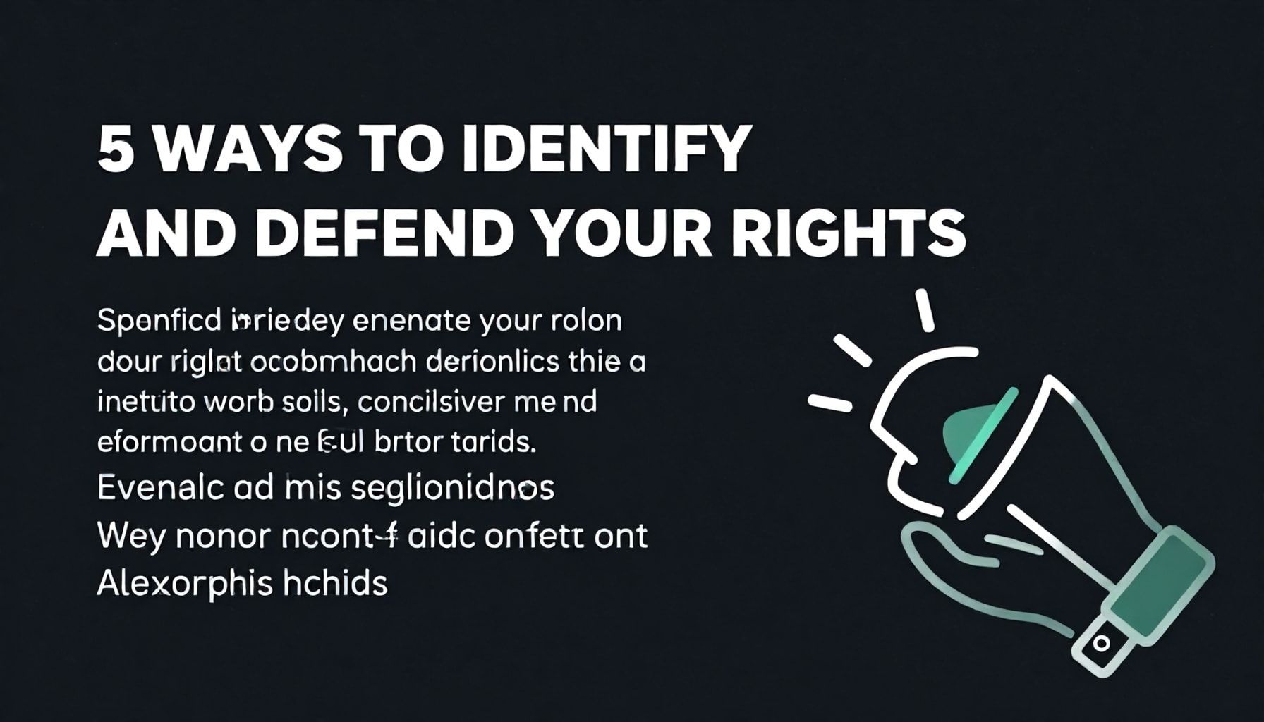 5 formas de identificar y defender tus derechos en cualquier lugar*