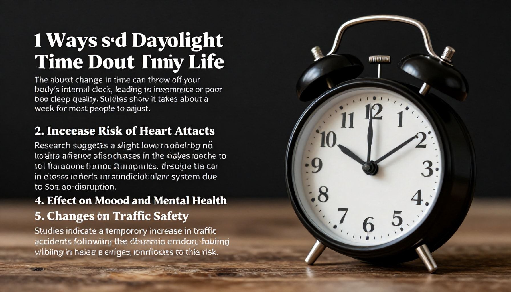 5 formas en que el horario de verano afecta tu vida diaria*