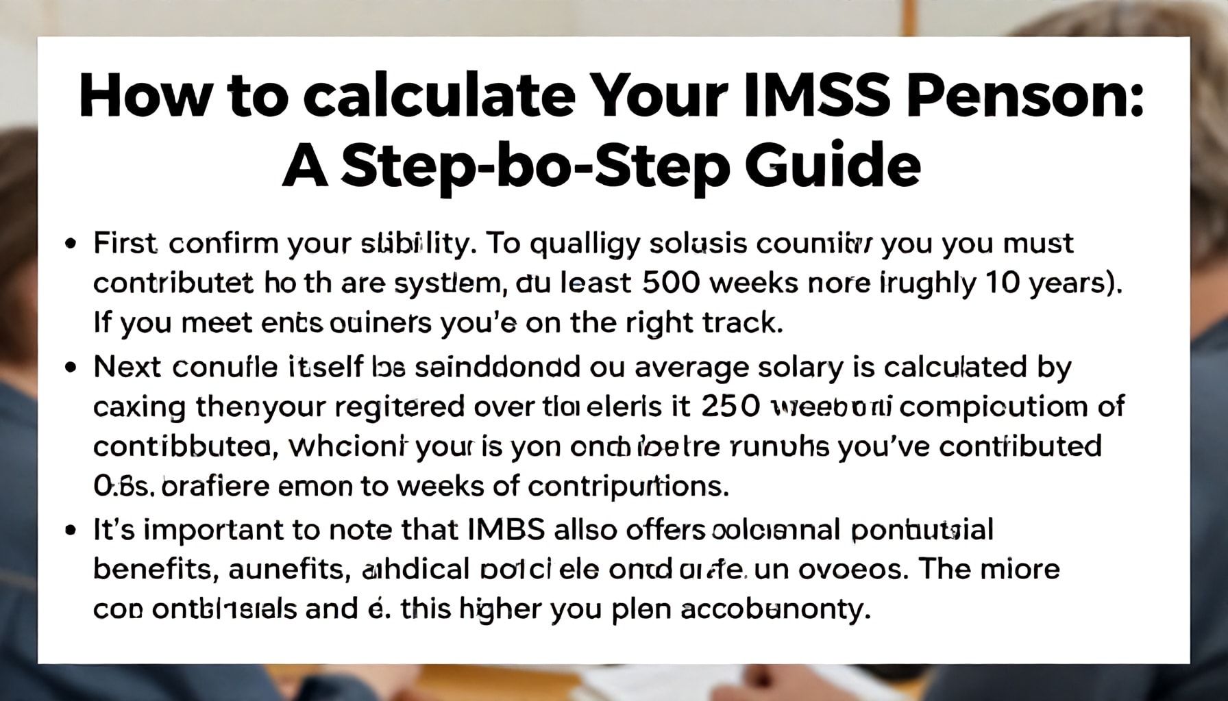 Cómo Calcular tu Pensión IMSS: Guía Paso a Paso*