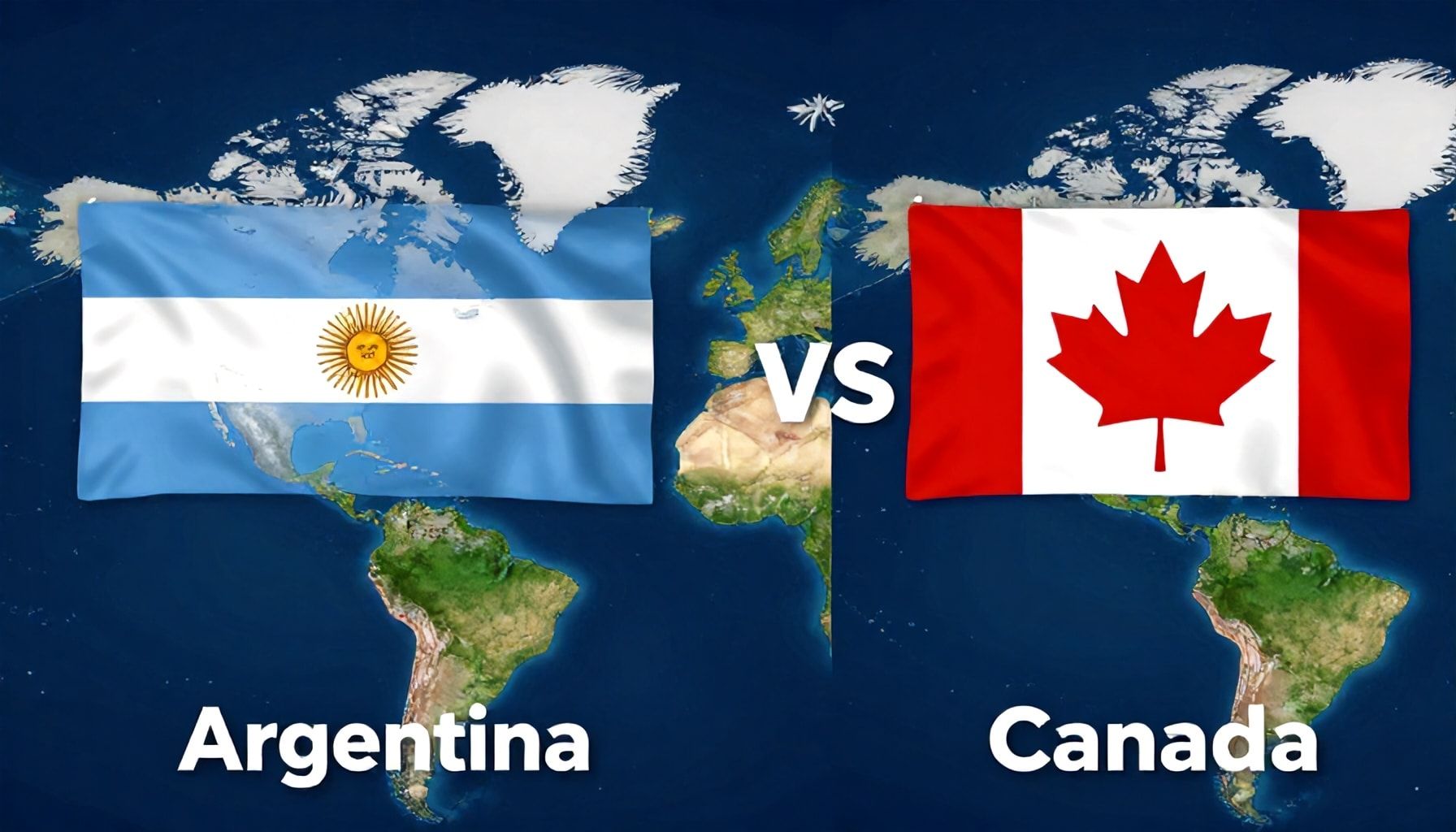 Cómo comparar el clima de Argentina y Canadá en un año*