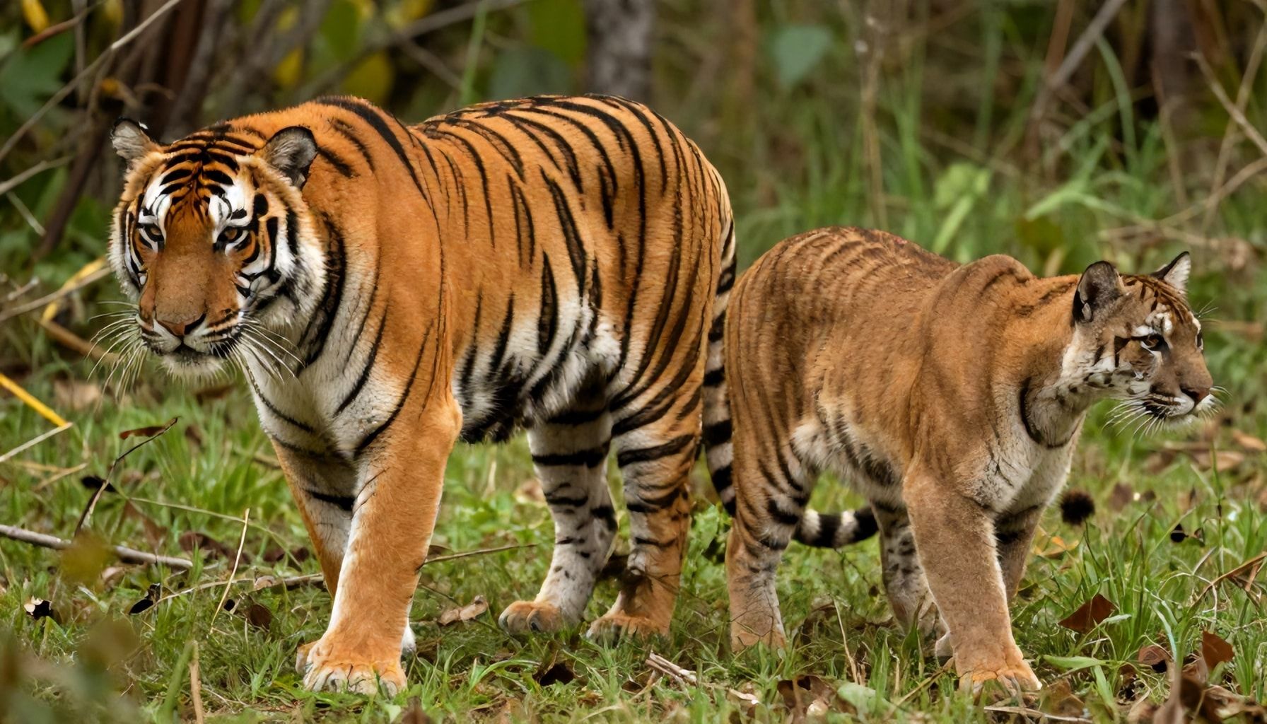 Cómo distinguir a un tigre de un puma en la naturaleza