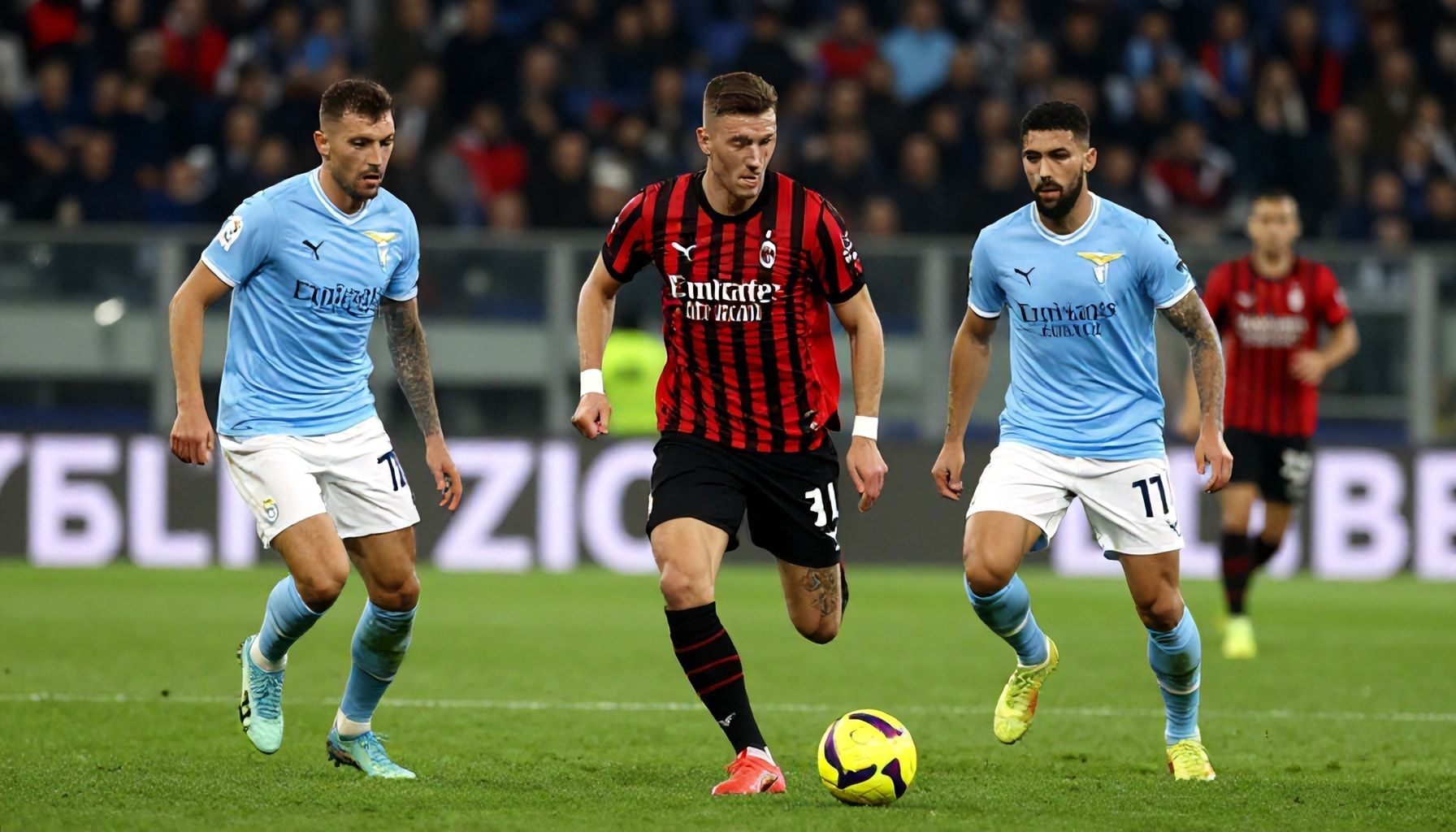Cómo el Milan domina el campo cuando se enfrenta a la Lazio*