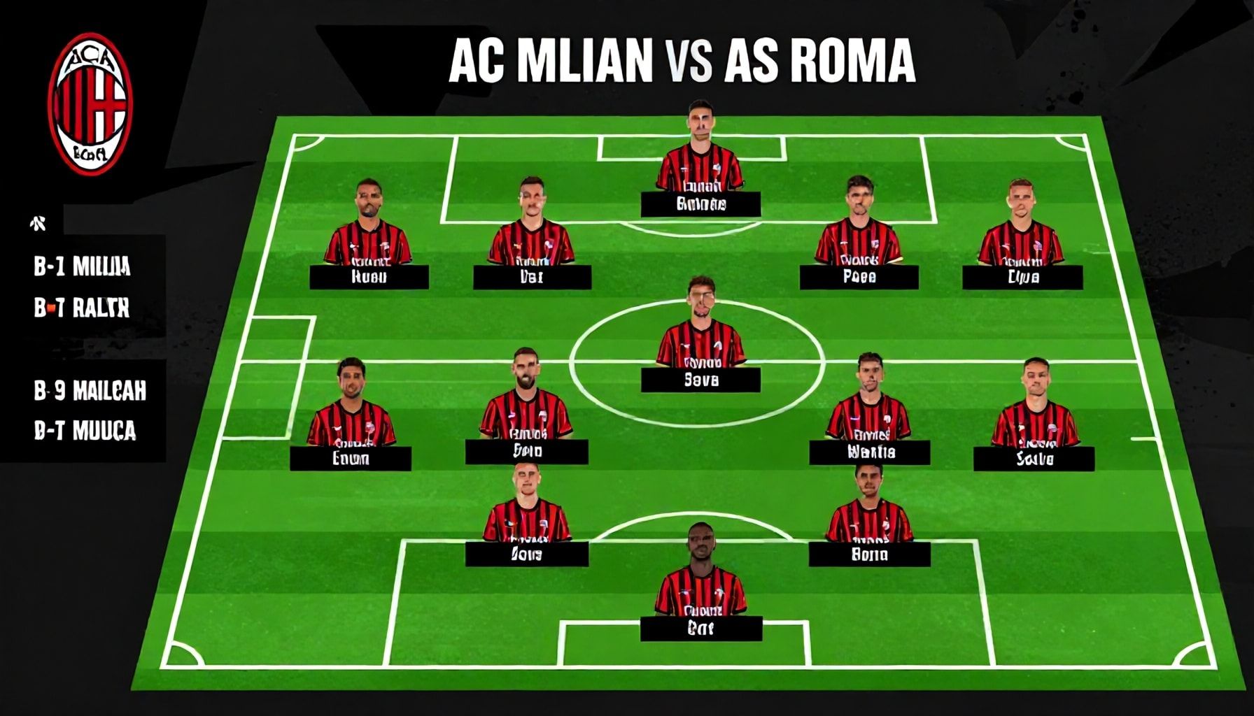 Cómo la alineación del Milan podría sorprender a la AS Roma