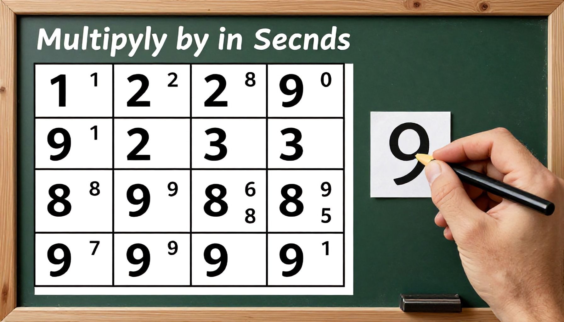 Descubre el truco infalible para multiplicar por 9 en segundos*