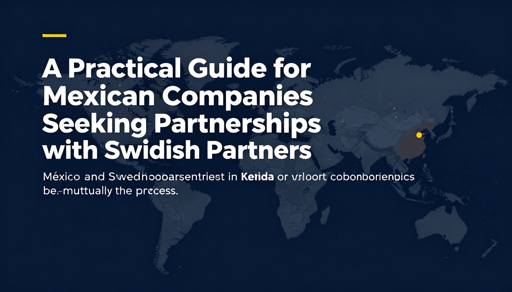 Guía práctica para empresas mexicanas que buscan establecer alianzas con socios suecos*