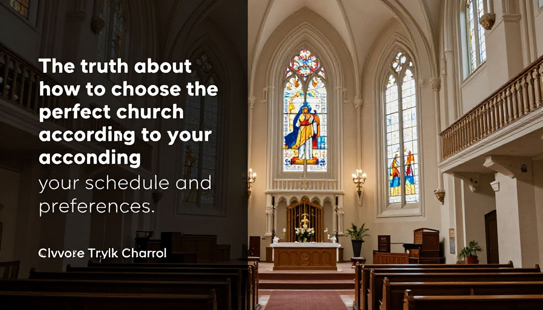 La verdad sobre cómo elegir la iglesia perfecta según tu horario y preferencias*