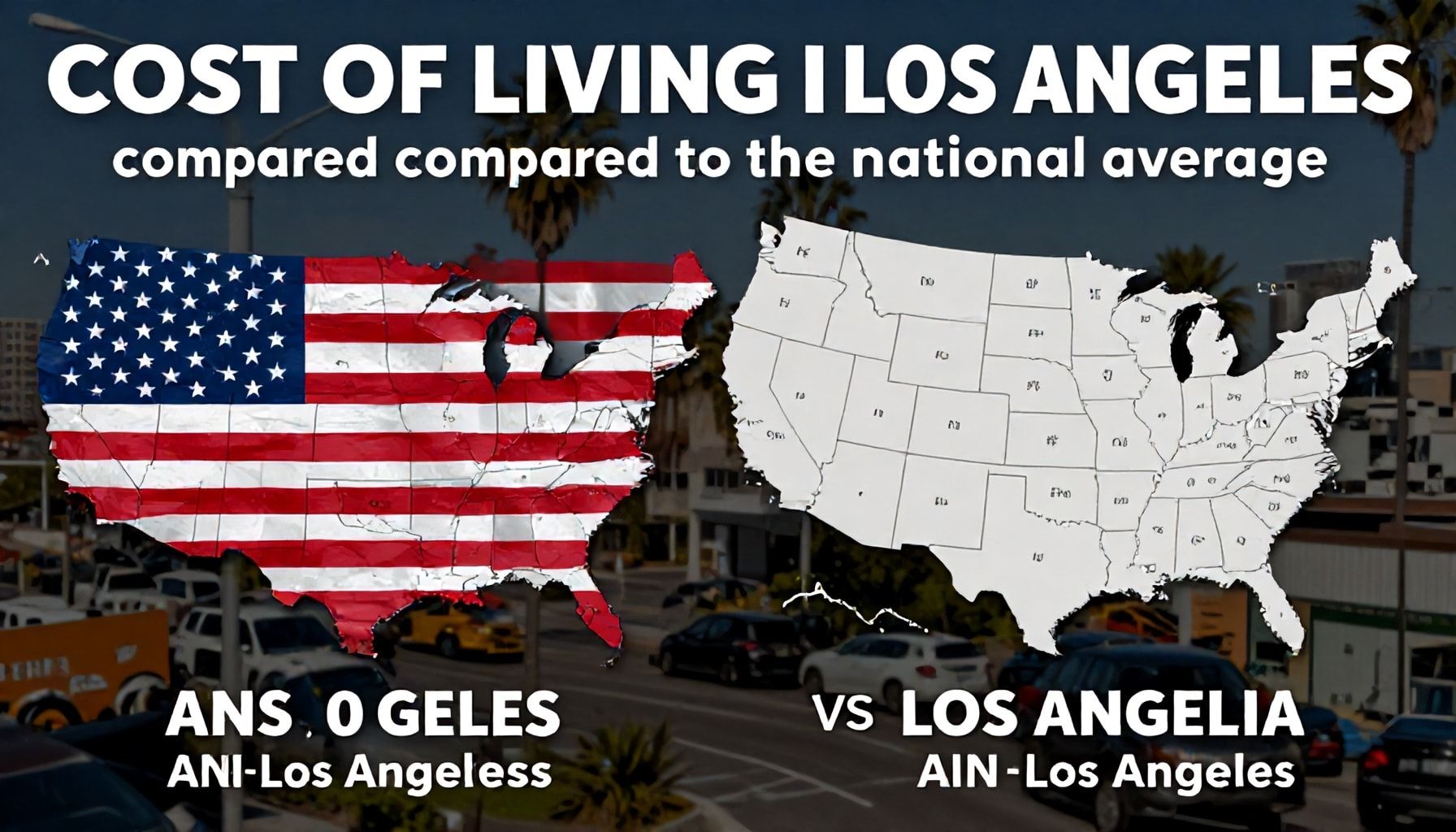 La verdad sobre el costo de vida en Los Ángeles frente al promedio nacional*