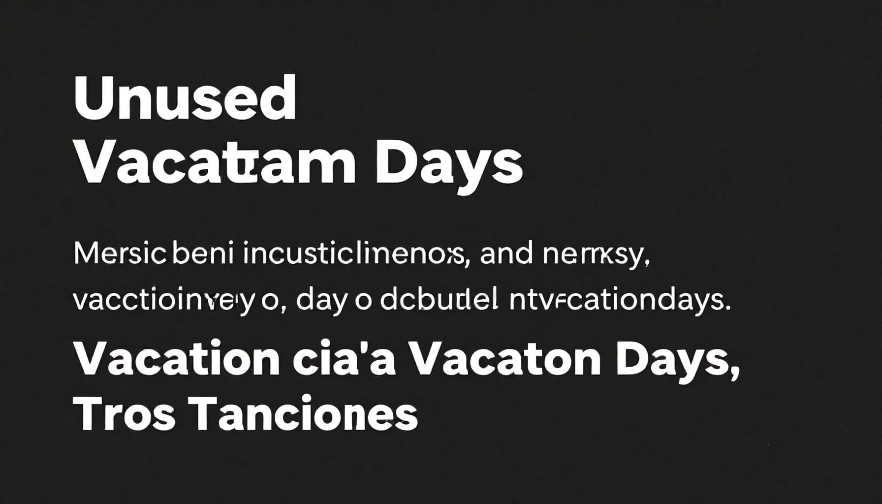 La verdad sobre los días de vacaciones no disfrutados