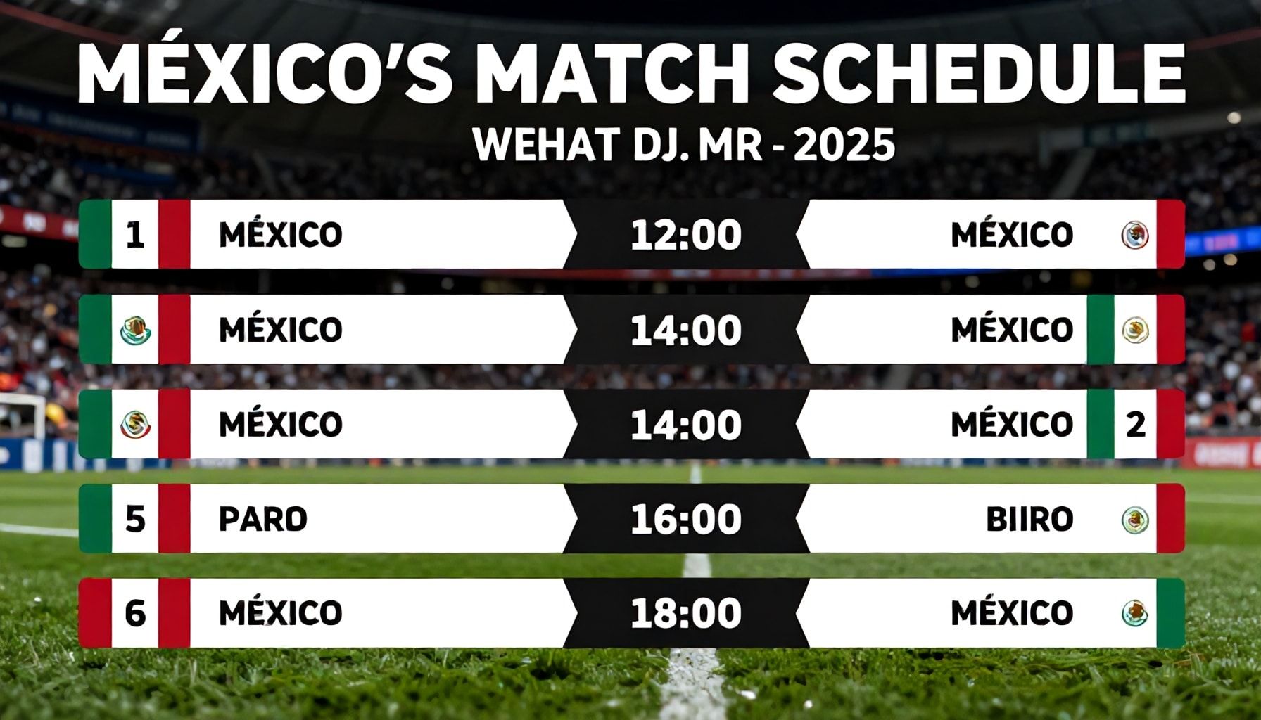 La verdad sobre los horarios de los partidos de México*