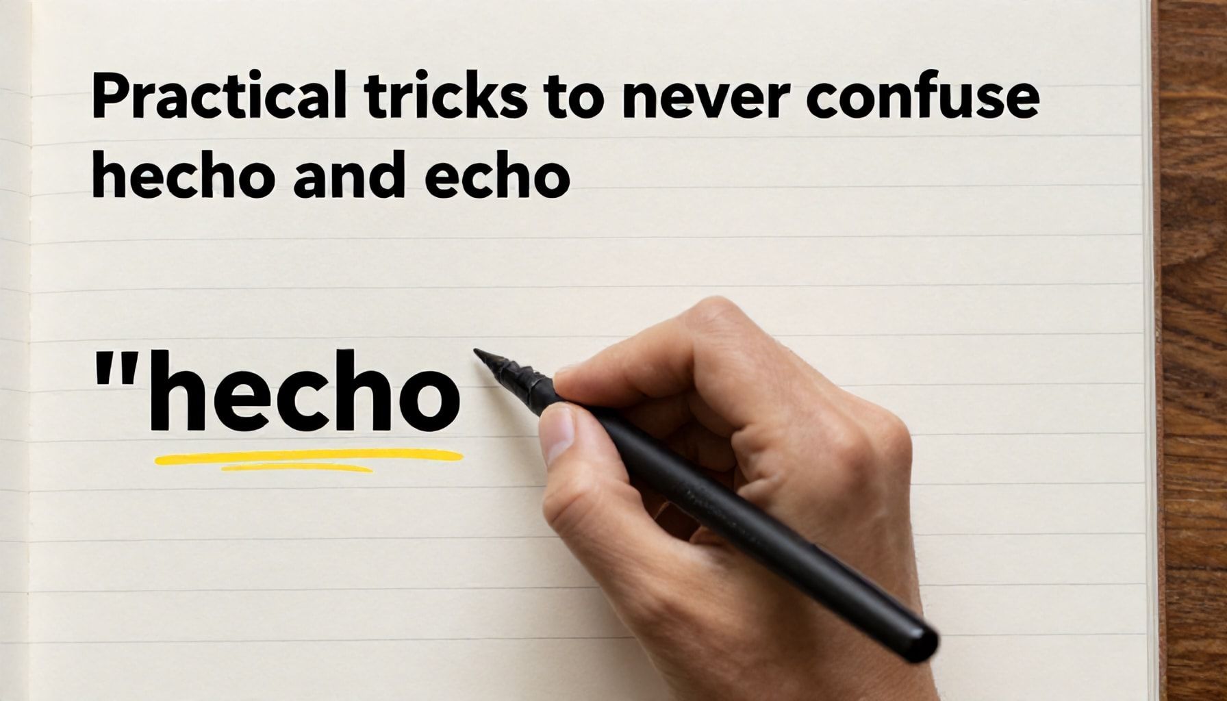 Mejora tu escritura: Trucos prácticos para nunca confundir "hecho" y "echo