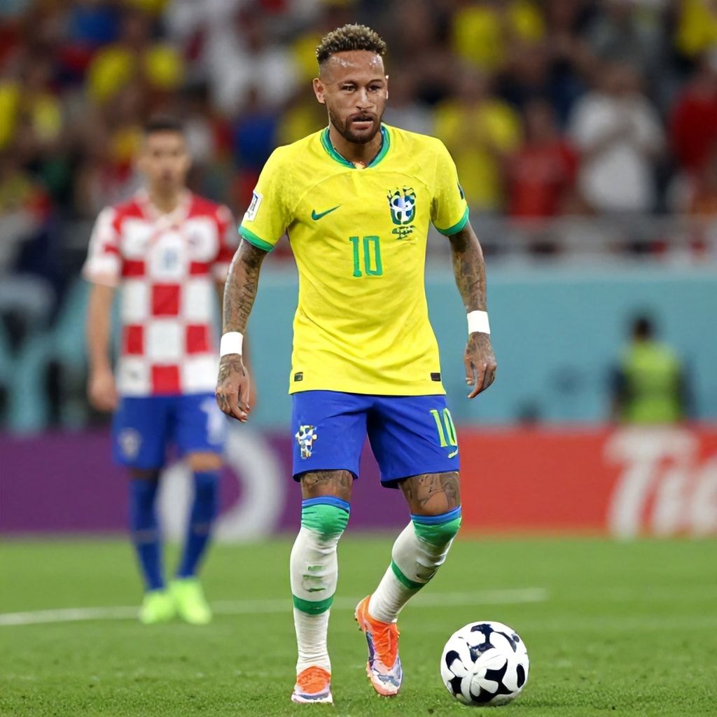 Neymar brilla en el ataque brasileño