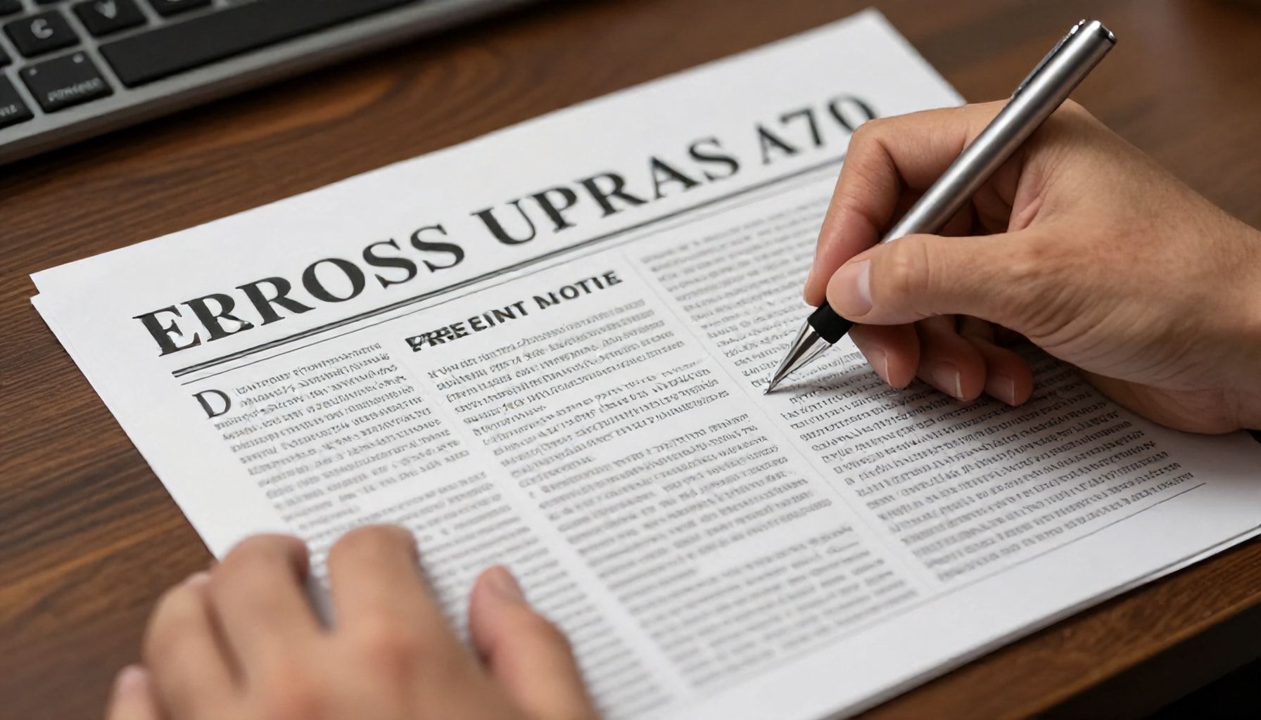 Procesos para corregir errores en la prensa