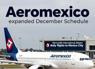 Vuelo de Aeroméxico a CDMX desde Hermosillo aumenta a 3 frecuencias diarias en diciembre