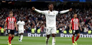 Vinícius Jr. anota dos goles y lidera la goleada 4-0 del Madrid en Champions