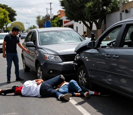 Trágico accidente deja 3 heridos en Avenida 5 de Mayo tras choque múltiple