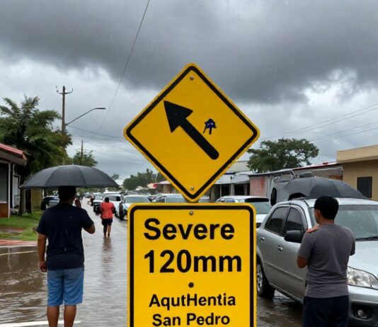 Alertan por lluvias intensas en San Pedro: 120 mm esperados este fin de semana