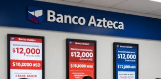 Banco Azteca ofrece hasta $12,000 pesos por dólar en remesas este mes