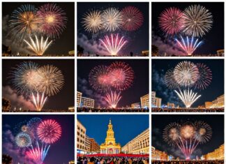 Miles celebran el 2025 con fuegos artificiales y tradiciones en 12 ciudades españolas