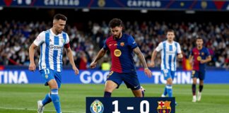 Getafe frena al Barça con un 1-0 histórico en el Coliseum Alfonso Pérez