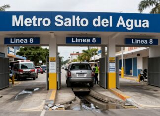Cierran 3 accesos del Metro Salto del Agua por filtraciones en Línea 8