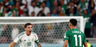 México remonta con gol de Lozano al 90+5 y vence 2-1 a Arabia Saudita