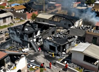 Incendio en Mineral de la Reforma deja 12 viviendas afectadas y 3 heridos graves