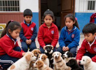 12 perritos rescatados en Chile encuentran hogar gracias a niños de 6 escuelas