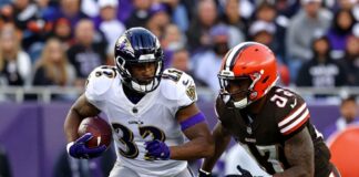 Cuervos de Baltimore aplastan a Browns 31-17 con explosivo ataque terrestre