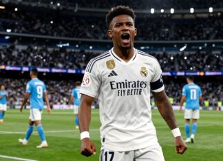 Real Madrid remonta con doblete de Vinícius y golea 4-0 al Celta en el Bernabéu