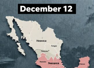 El 12 de diciembre arranca la temporada alta de lluvias en 7 regiones de México