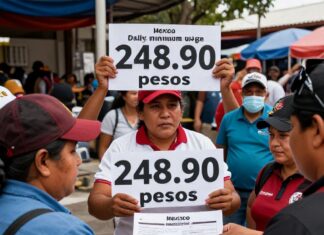 El salario mínimo en México sube a $248.93 pesos diarios en 2024