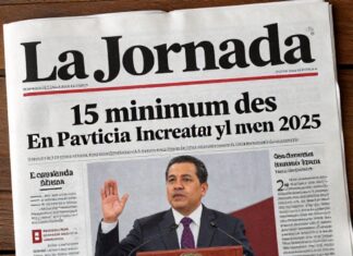 Gobierno anuncia aumento del 15% al salario mínimo para 2025 en La Jornada impresa