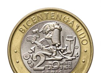 Nueva serie de monedas de 20 pesos conmemora el bicentenario de la independencia