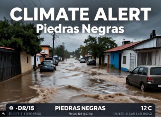 Alerta climática en Piedras Negras: 3 días de lluvias intensas y descenso a 12°C Alerta climática en Piedras Negras: 3 días de lluvias intensas y descenso a 12°C