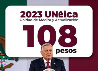 El valor oficial de la UMA 2023 supera los 108 pesos diarios en México