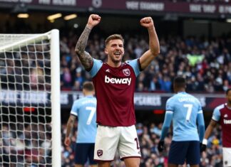 West Ham remonta con dos goles en 10 minutos y hunde al Leicester 3-1 en Londres